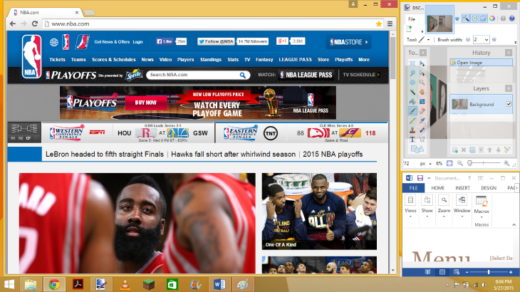 Windows on 1366x768 HD Resolution