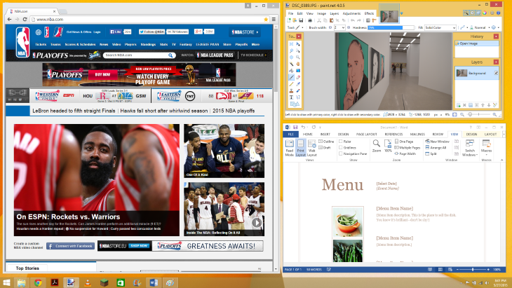 Windows on 1920x1080 Full HD Resolution