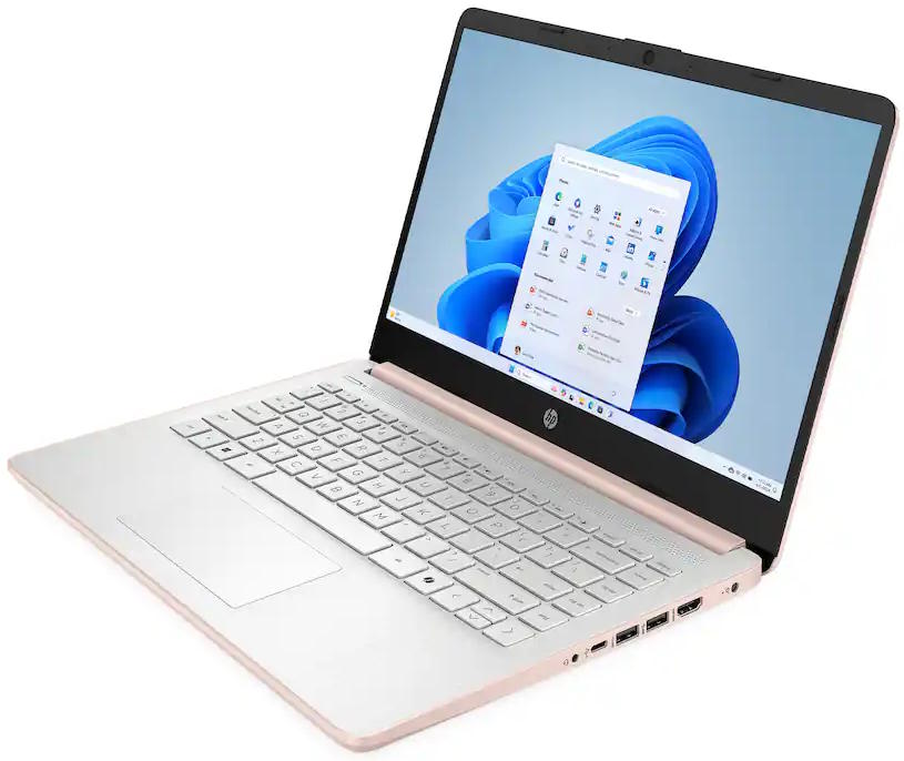 HP 14 14-dq3015dx CD9Y9UA-ABA Laptop (Intel N4500, 4GB RAM, 64GB eMMC) Pink