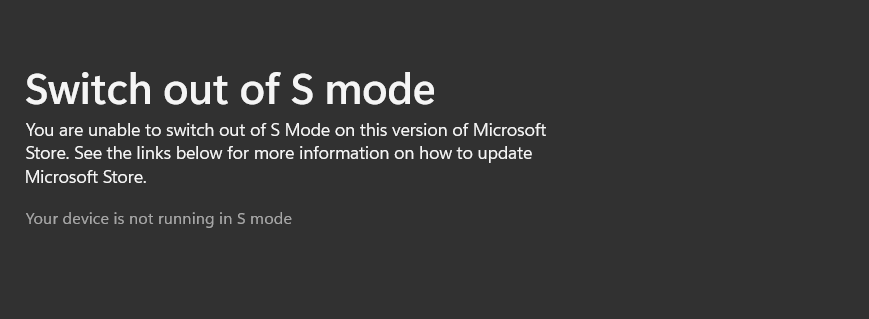 Laptop in S Mode Can Switch to Full Windows 11 Home for Free