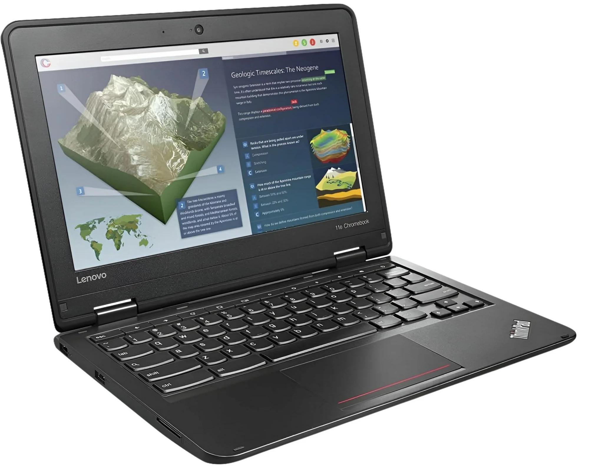 A typical cheap laptop under $100 - refurbished Lenovo Chromebook.